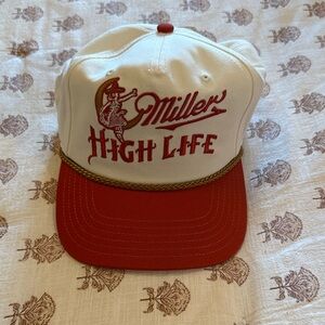 Miller High Life Red and White Cap